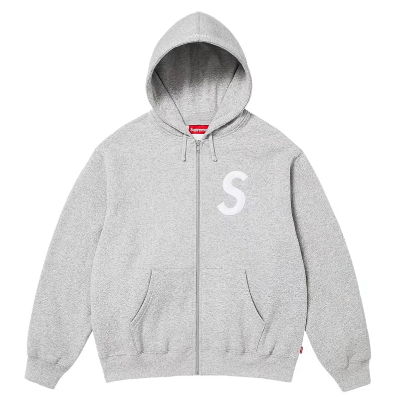 Supreme S Logo Zip Up Hooded Sweatshirt