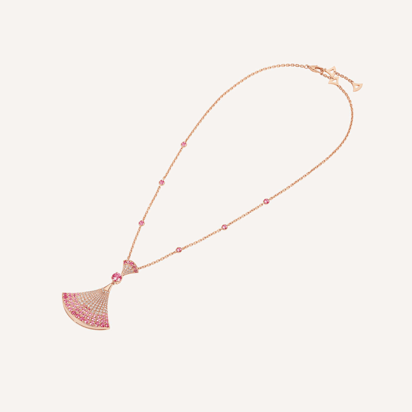 18K BVLGARI DIVAS' DREAM Pink Diamonds Necklace