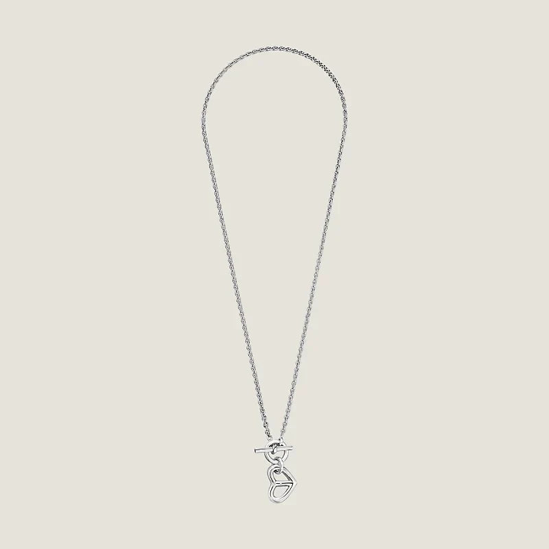 18K Cache-coeur Amulette Pendant Hermes Necklace