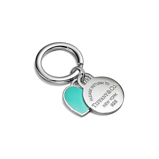 18K Tiffany Round & Heart Tag Ring