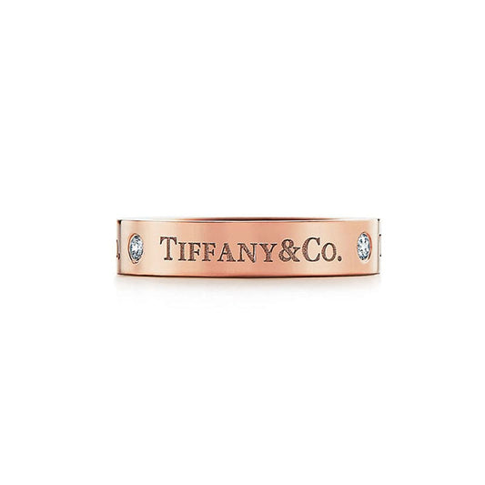 18K Rose Gold Tiffany Wedding  Ring