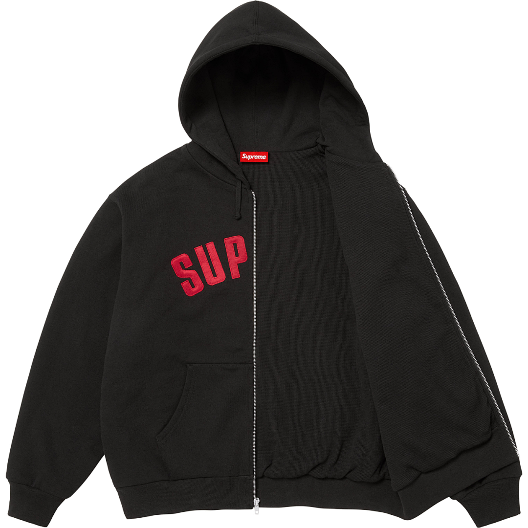 Supreme 25FW Thermal Lined Zip Up Hooded Sweatshirt