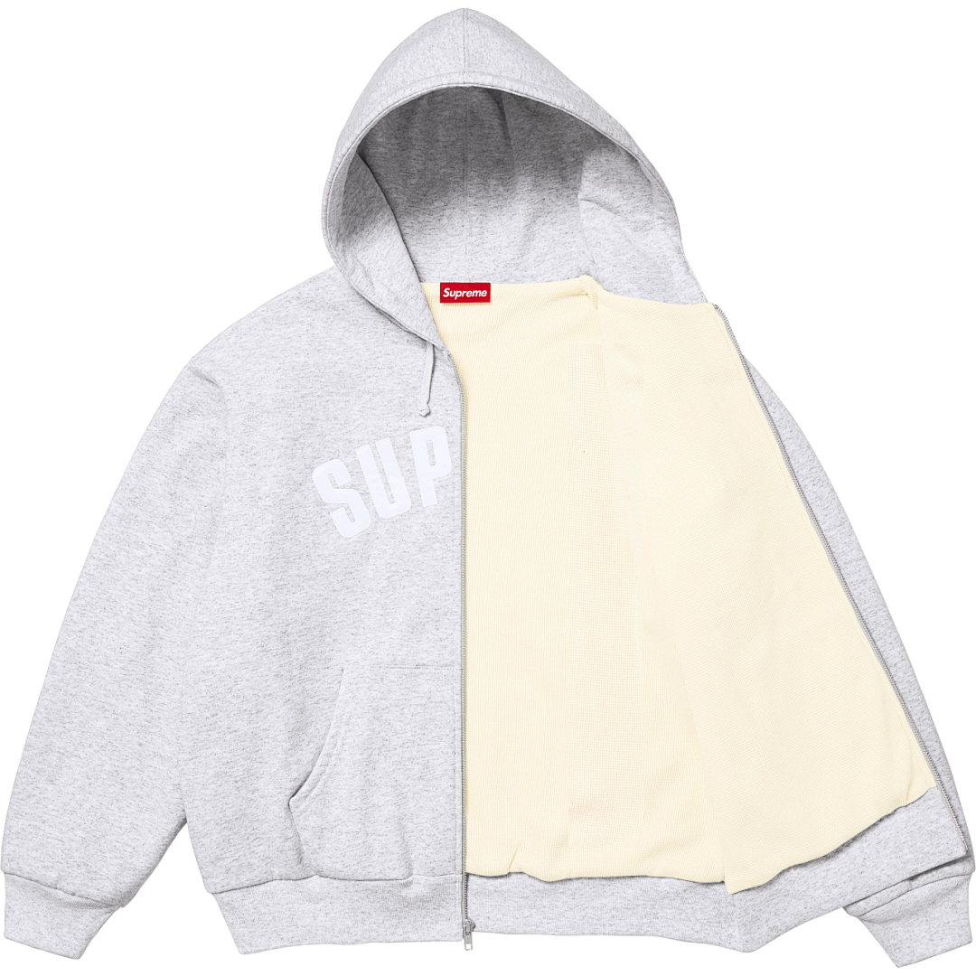 Supreme 25FW Thermal Lined Zip Up Hooded Sweatshirt