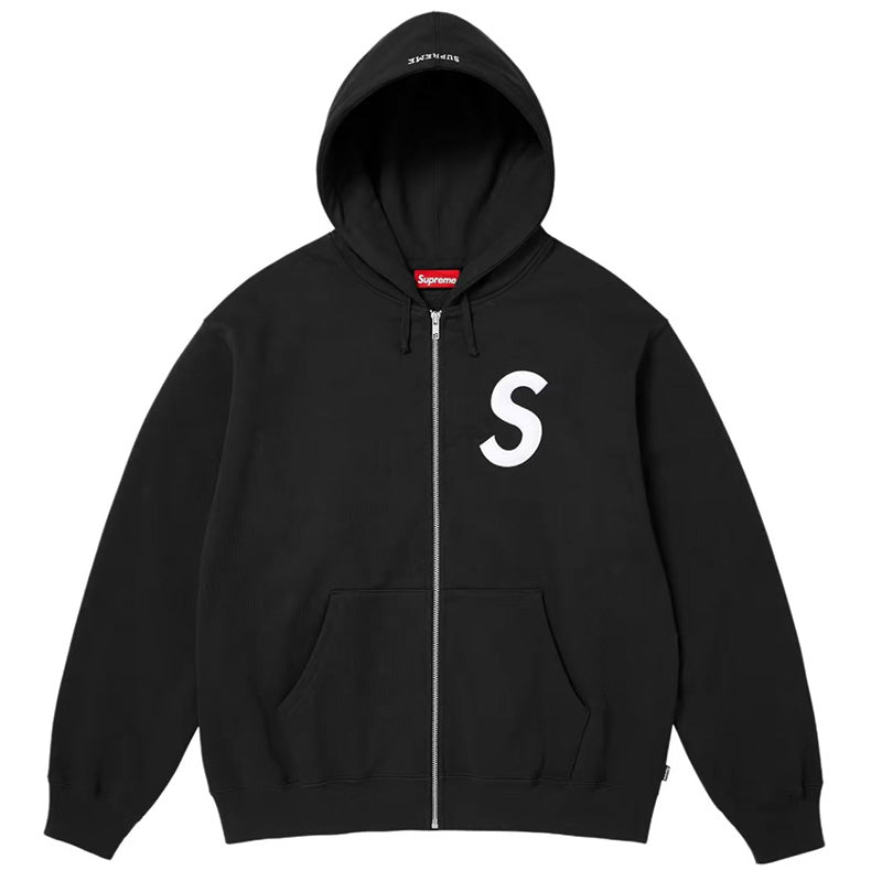 Supreme S Logo Zip Up Hooded Sweatshirt