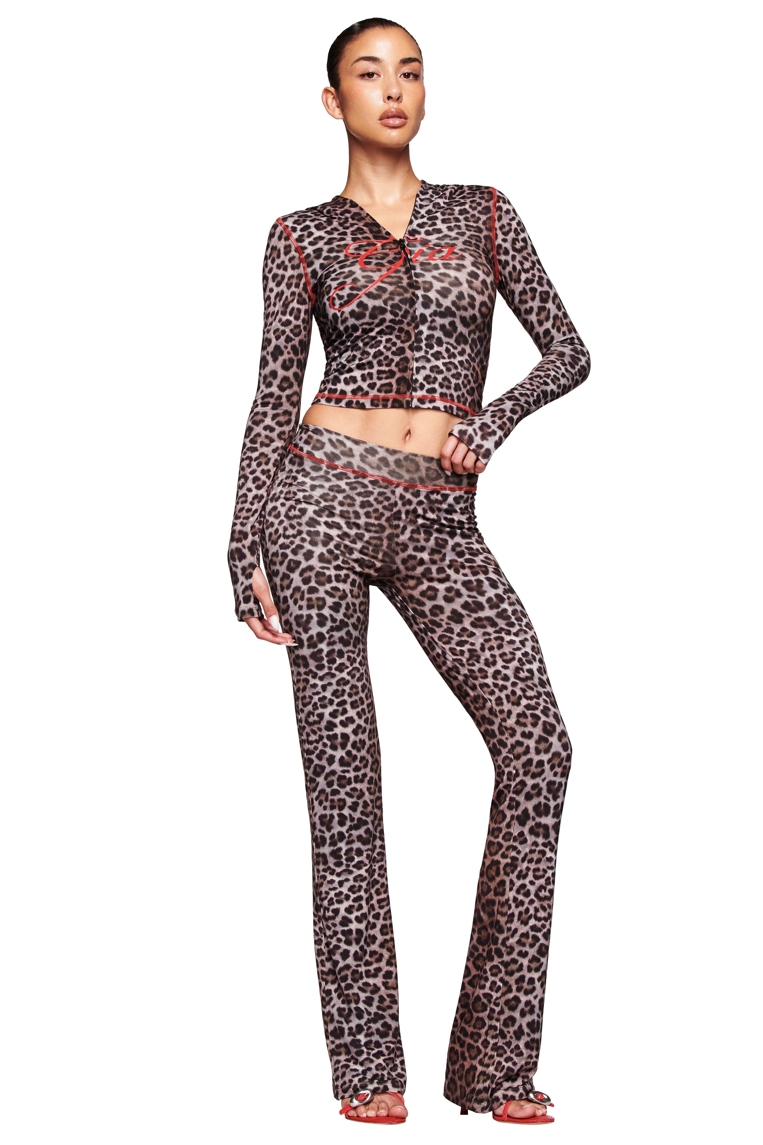 BLARE HOODIE - DARK LEOPARD