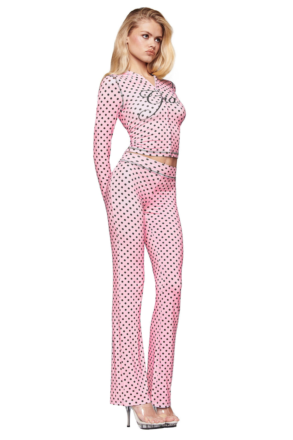 BLARE TRACKPANT - PINK POLKA DOT