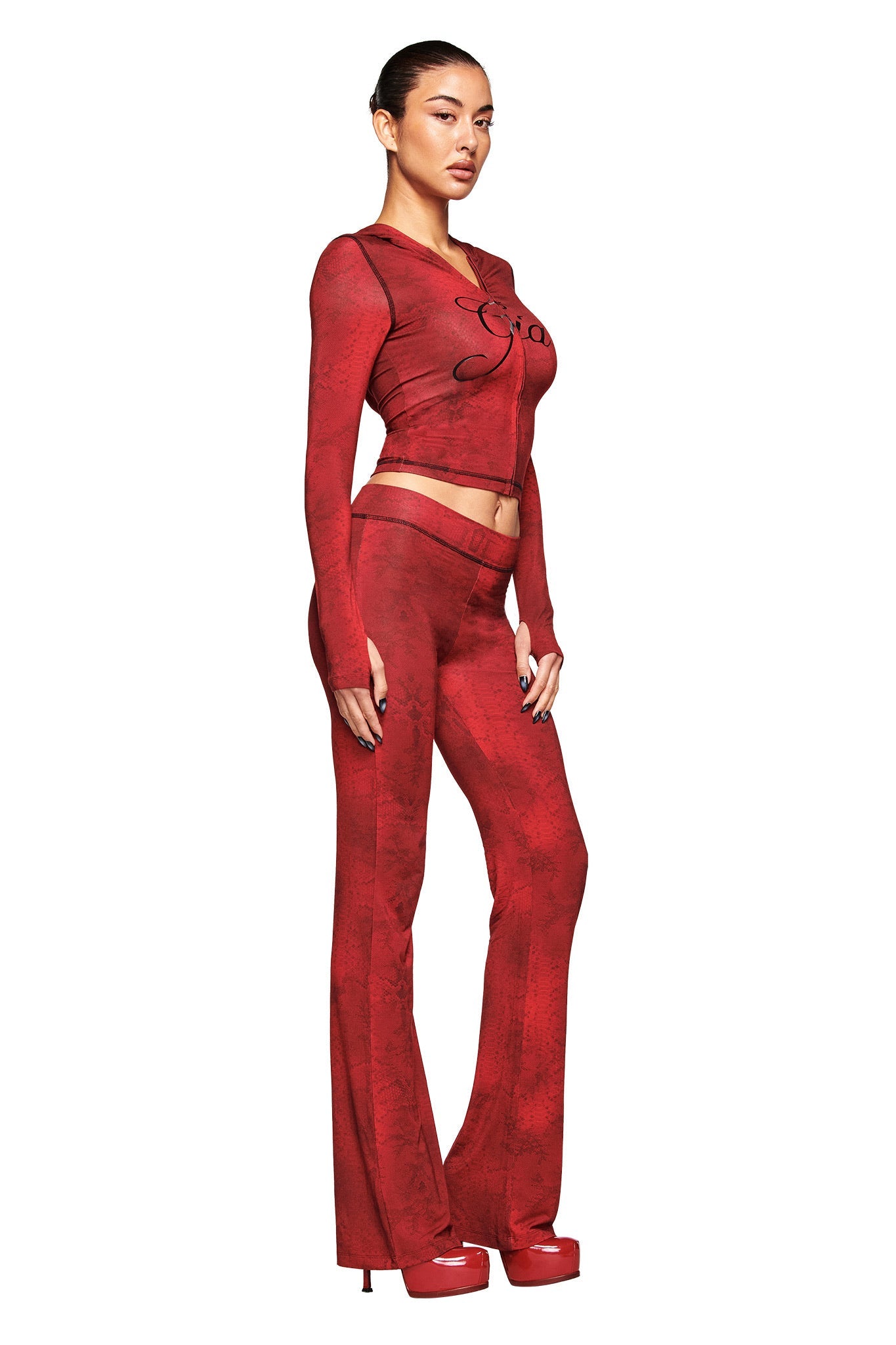 BLARE HOODIE - RED SERPENTINE
