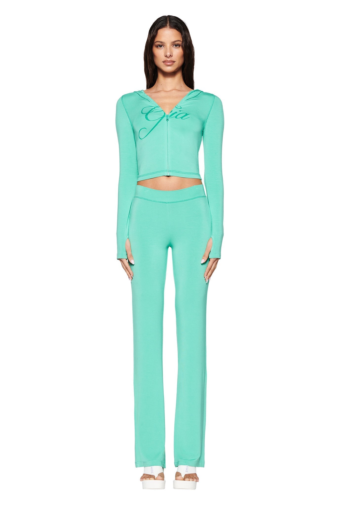 BLARE HOODIE - GREEN : TURQUOISE : TEAL