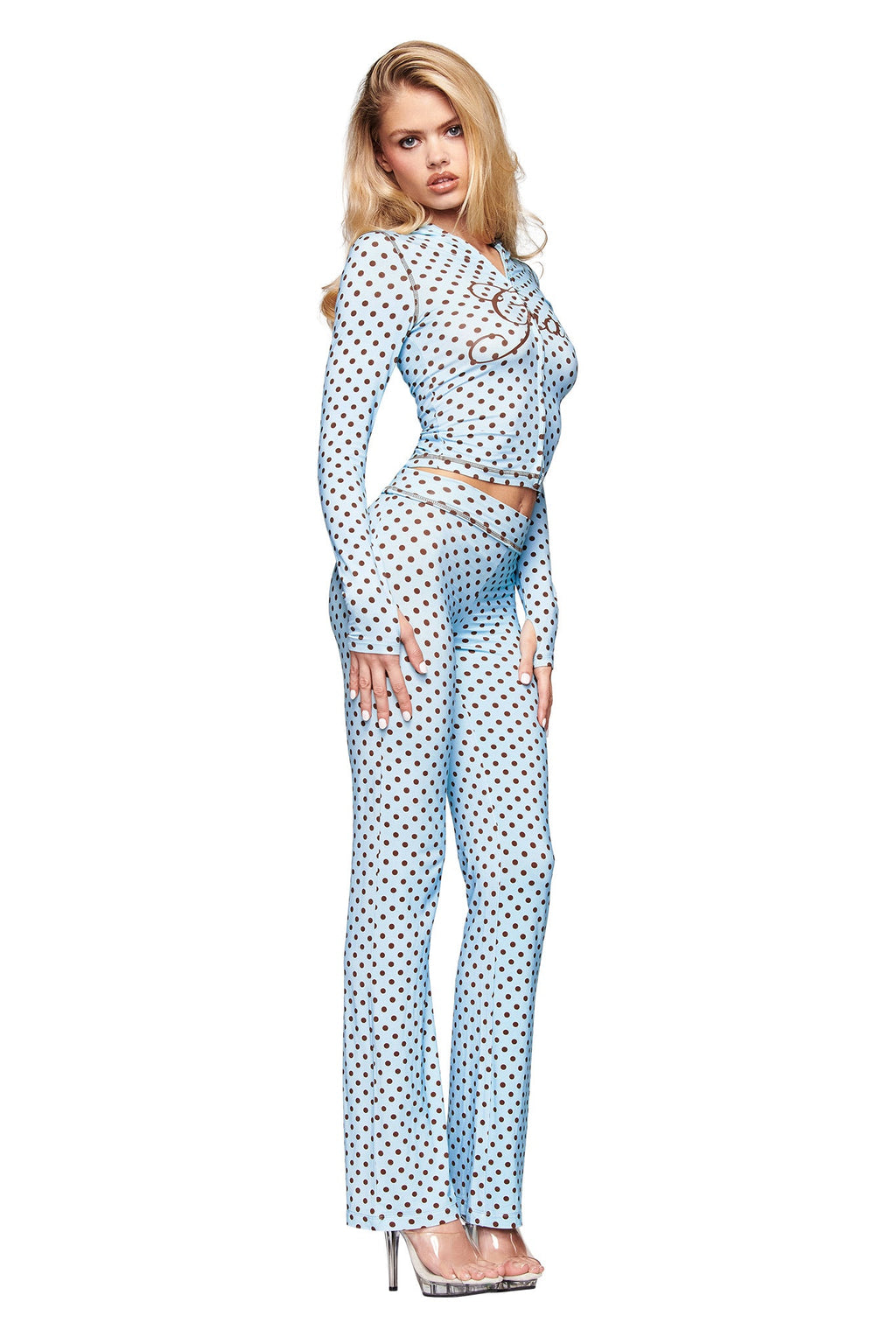 BLARE TRACKPANT - BLUE POLKA DOT