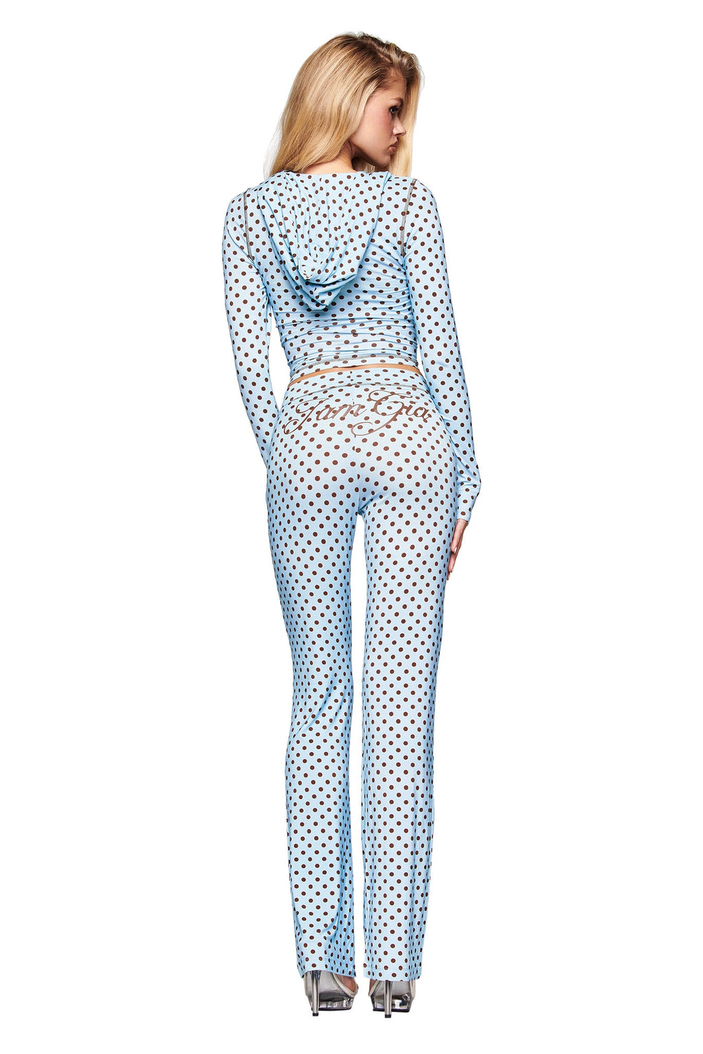 BLARE TRACKPANT - BLUE POLKA DOT
