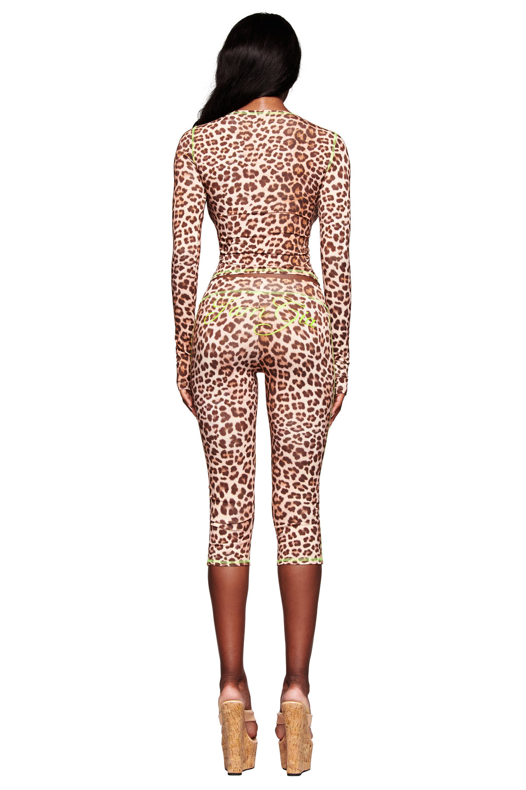 BLARE LONG SLEEVE TOP - LEOPARD