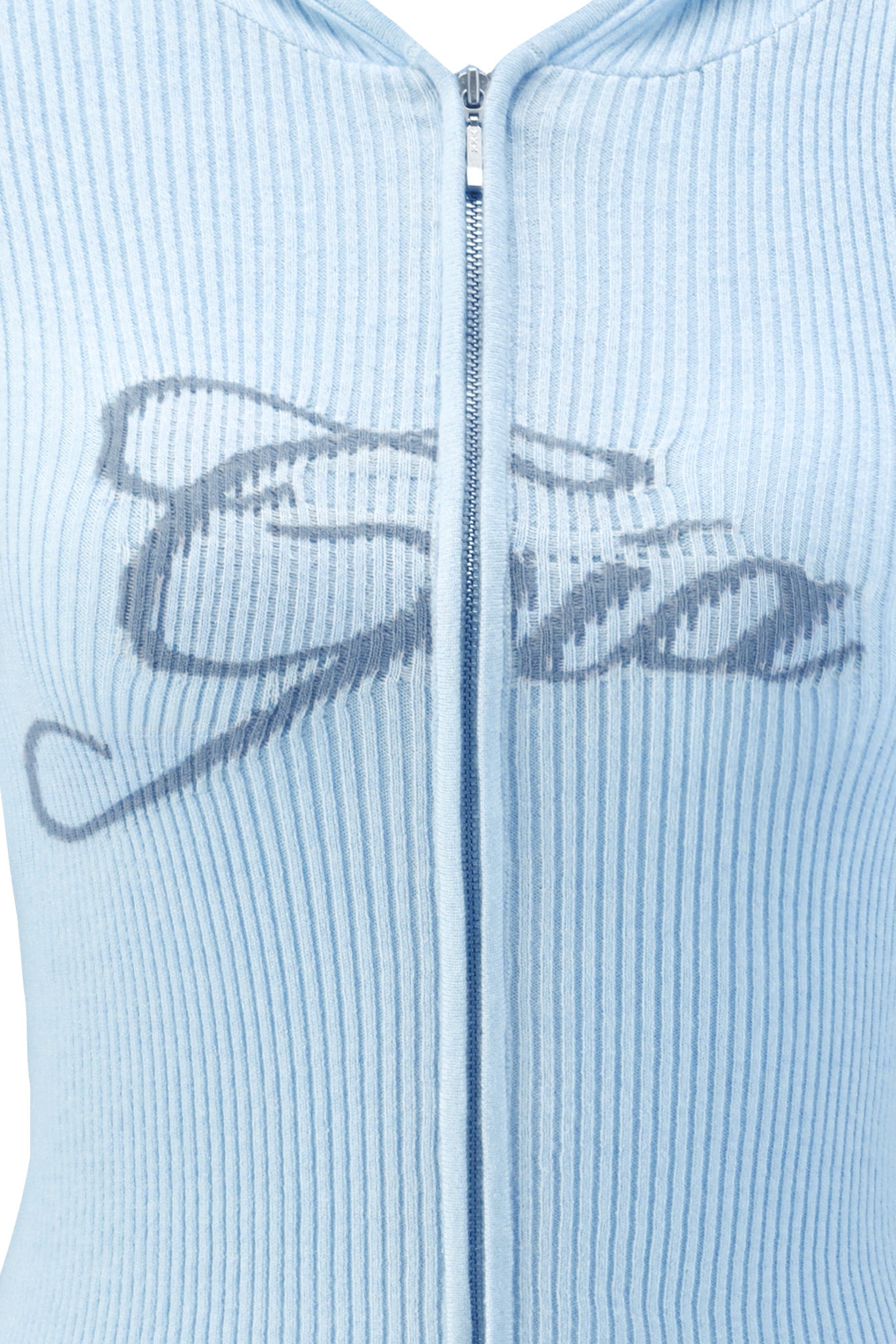 BLARE KNIT HOODIE - BLUE