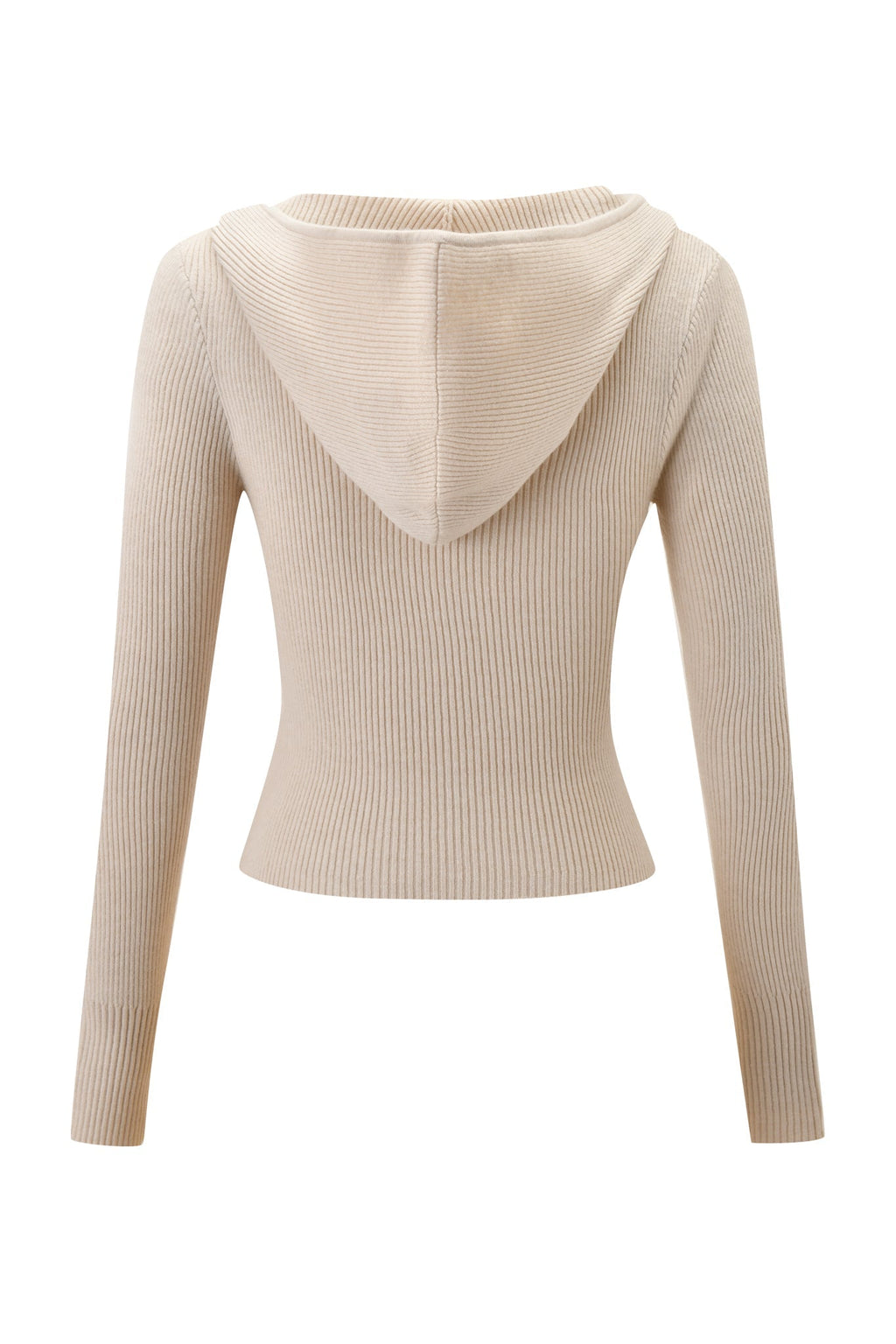 BLARE KNIT HOODIE - CREAM