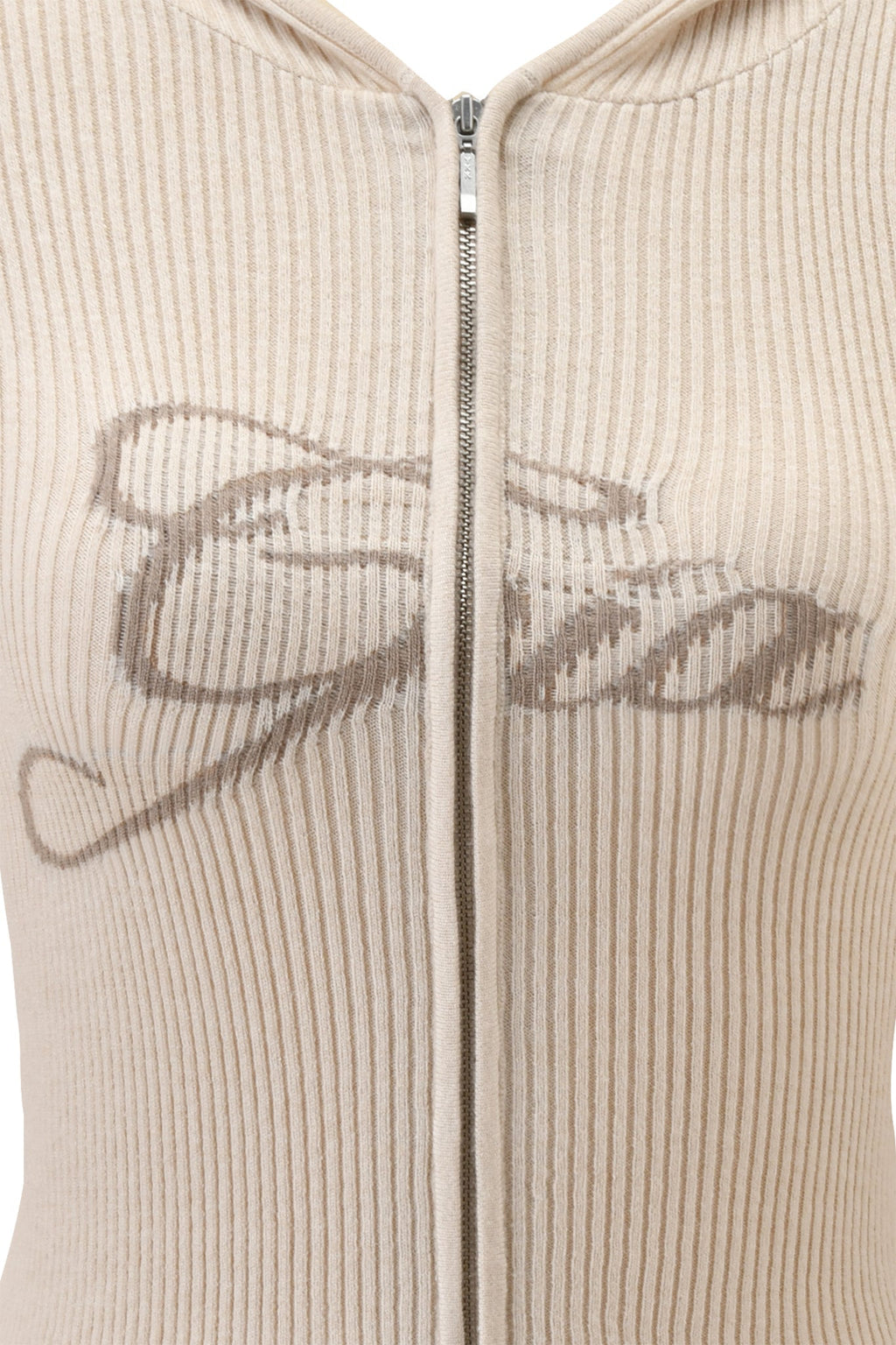 BLARE KNIT HOODIE - CREAM