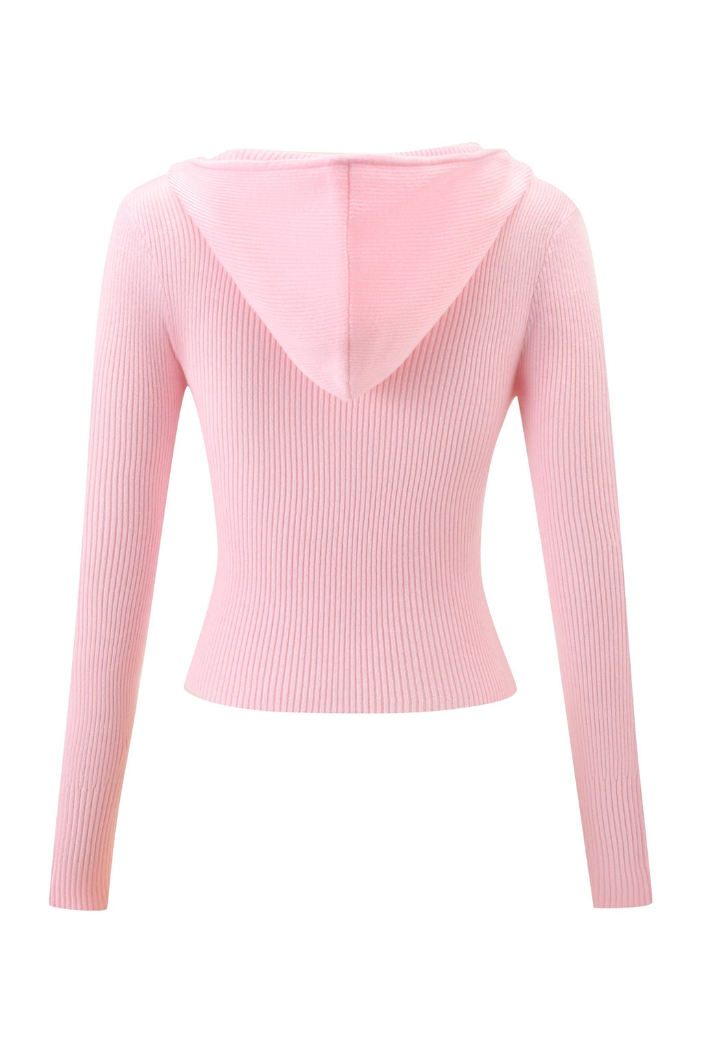 BLARE KNIT HOODIE - PINK