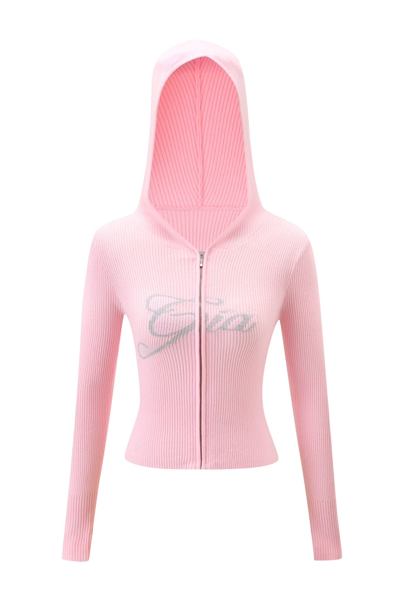 BLARE KNIT HOODIE - PINK