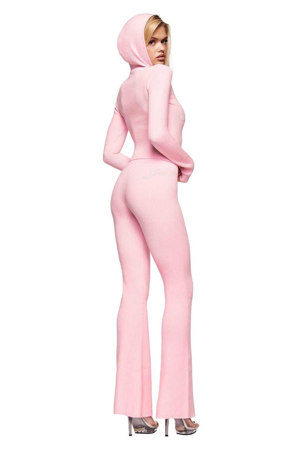 BLARE KNIT TRACKPANT - PINK