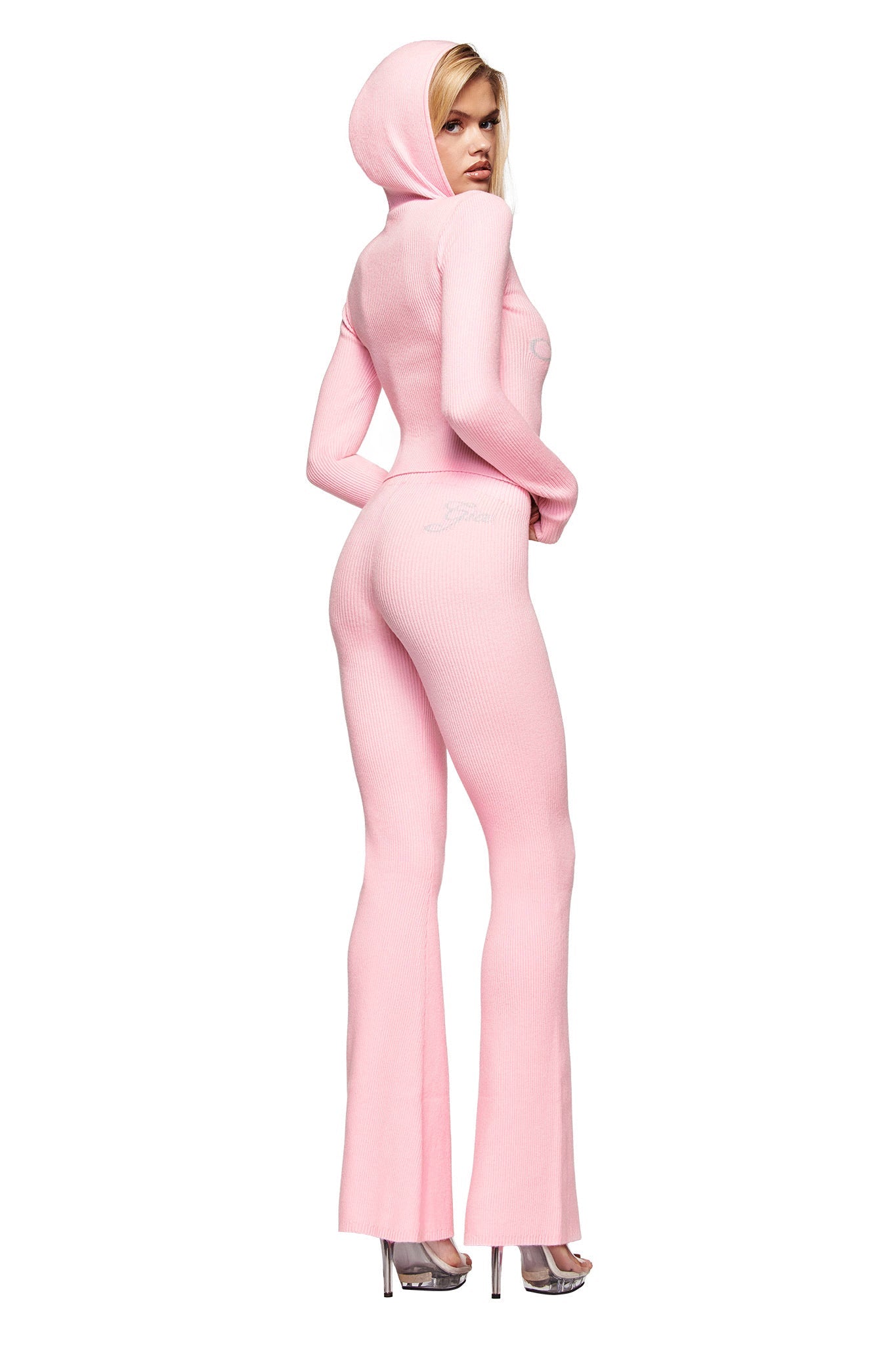 BLARE KNIT TRACKPANT - PINK