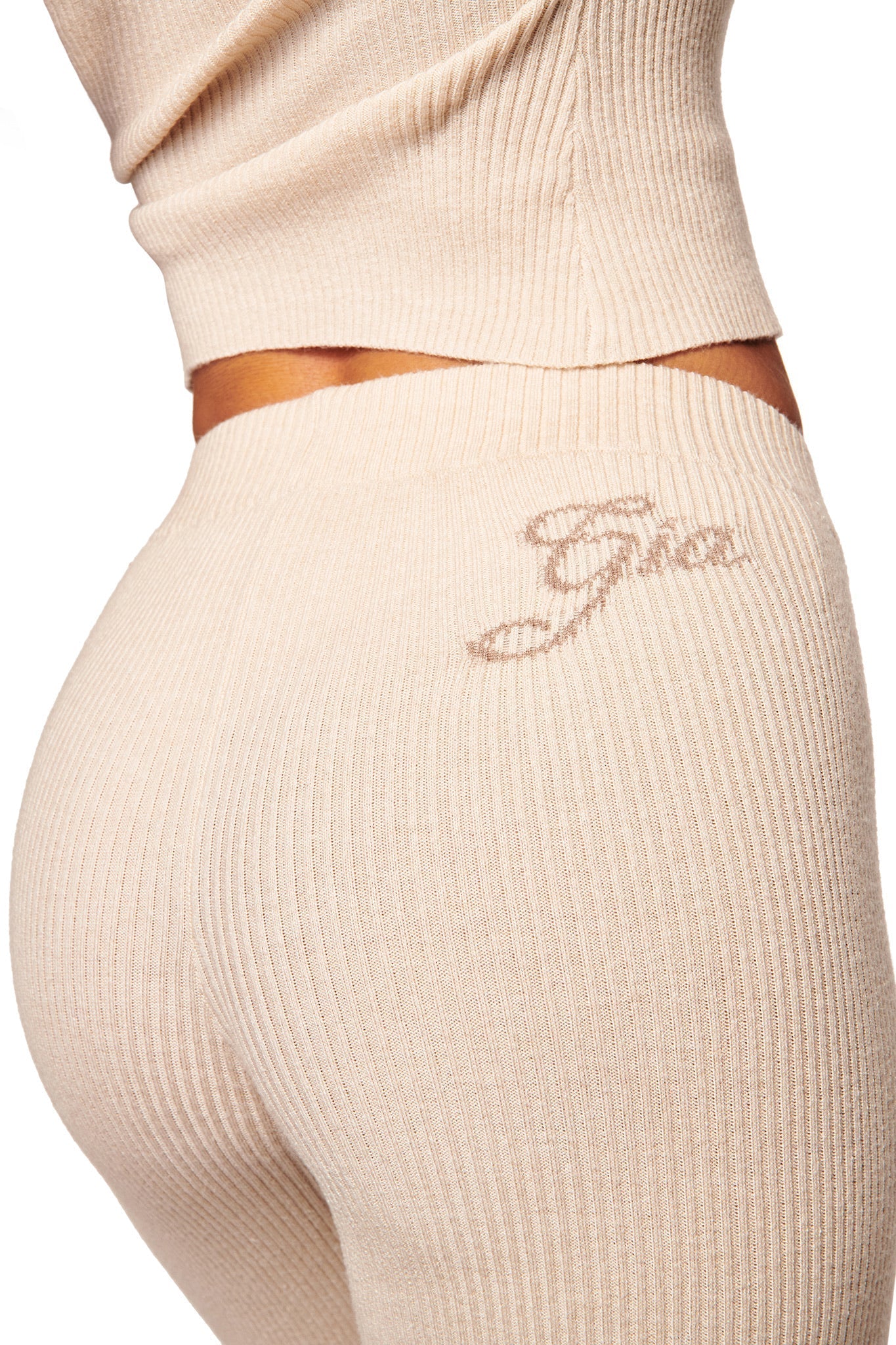 BLARE KNIT TRACKPANT - CREAM