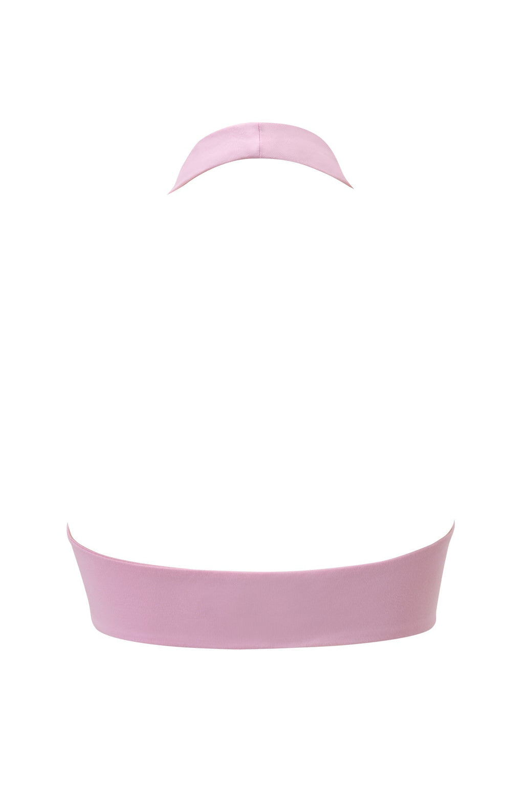BLARE HALTER CROP TOP - BABY PINK AND WHITE