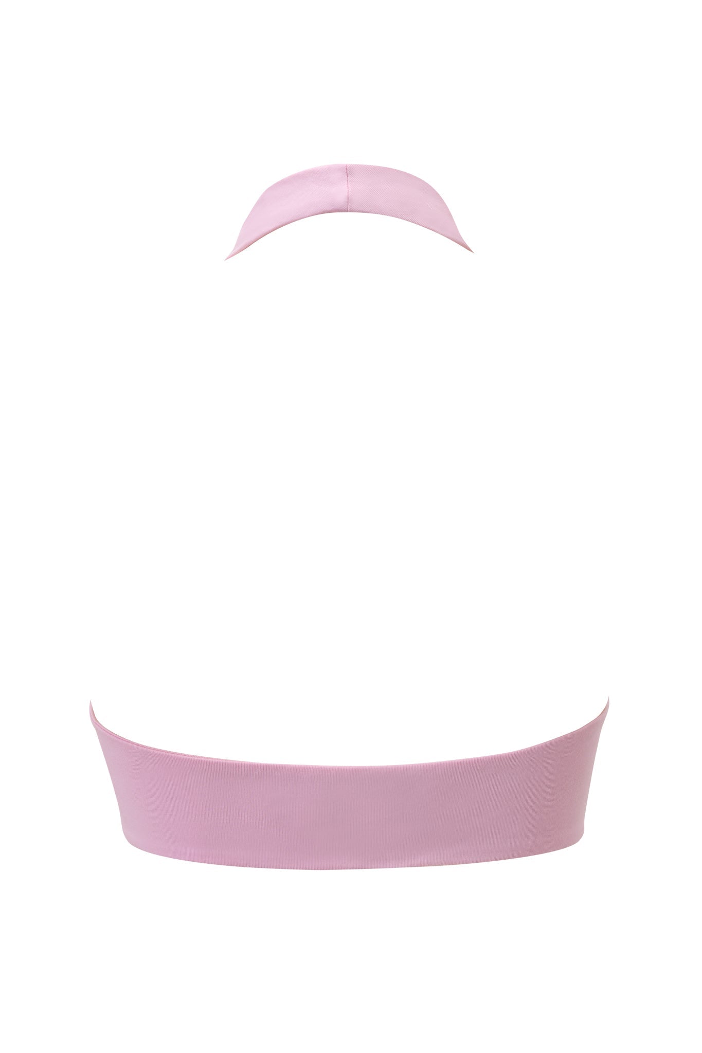 BLARE HALTER CROP TOP - BABY PINK AND WHITE