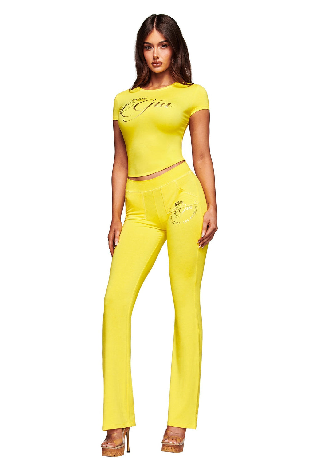 BLARE FORM TEE - YELLOW GOLD FOIL
