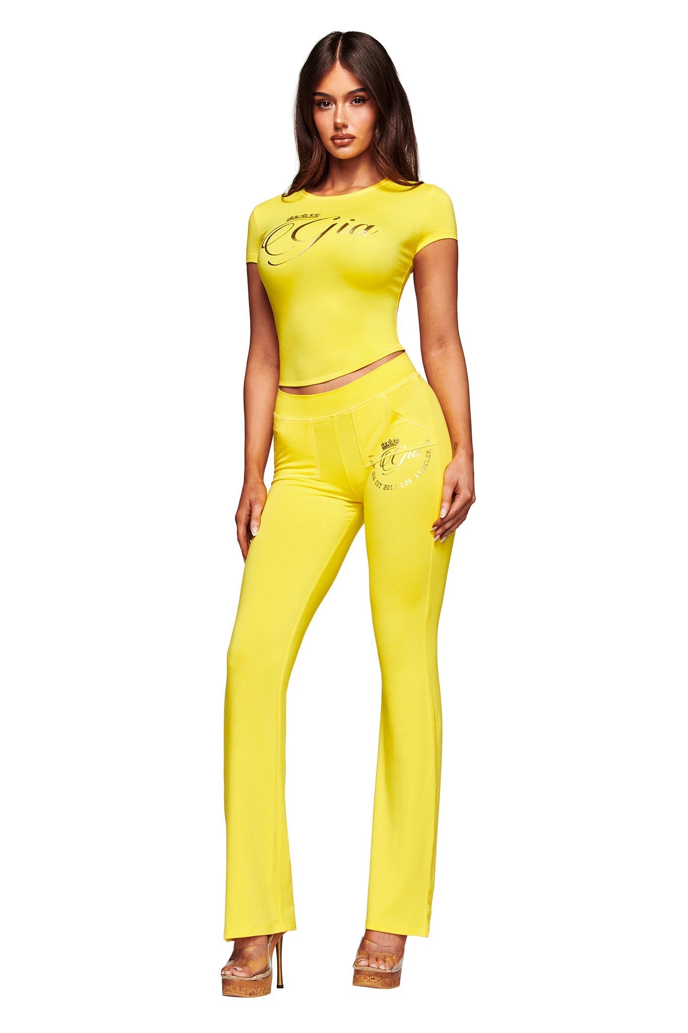 BLARE FORM TEE - YELLOW GOLD FOIL