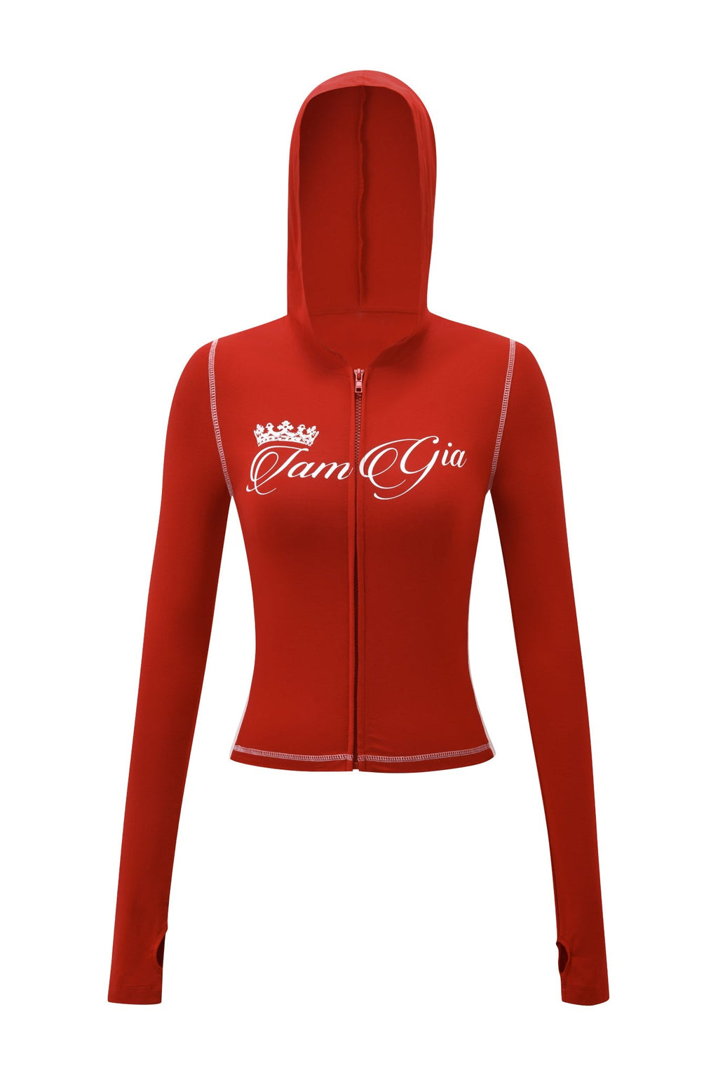 BLARE PANELLED HOODIE - RED