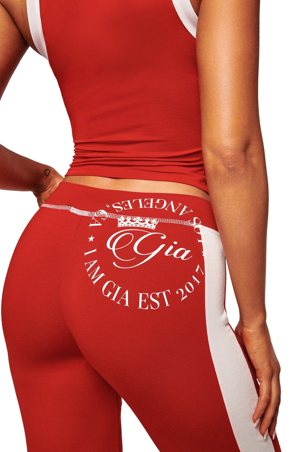 BLARE PANELLED TRACKPANT - RED