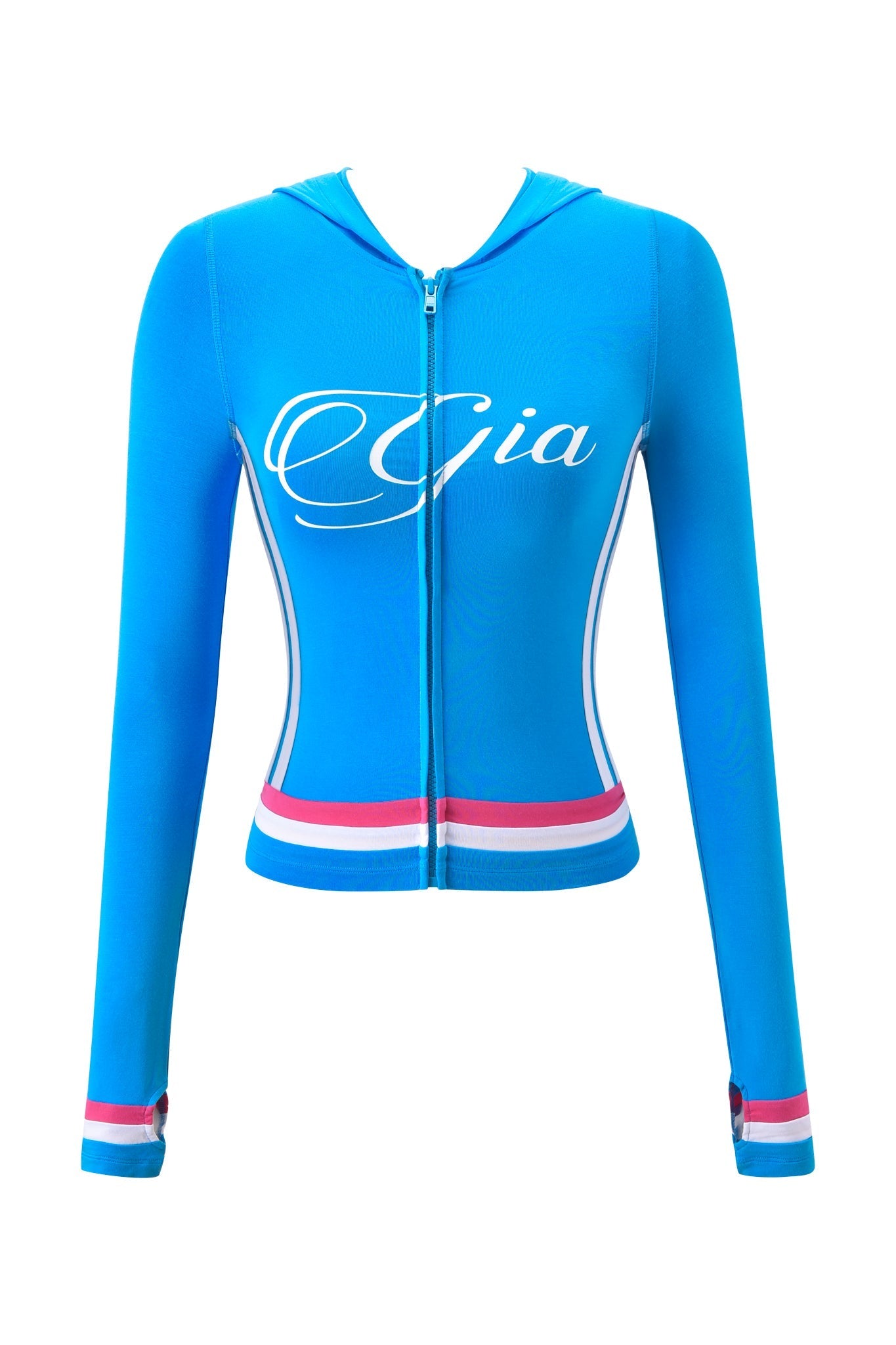 BLARE STRIPED HOODIE - SKY BLUE