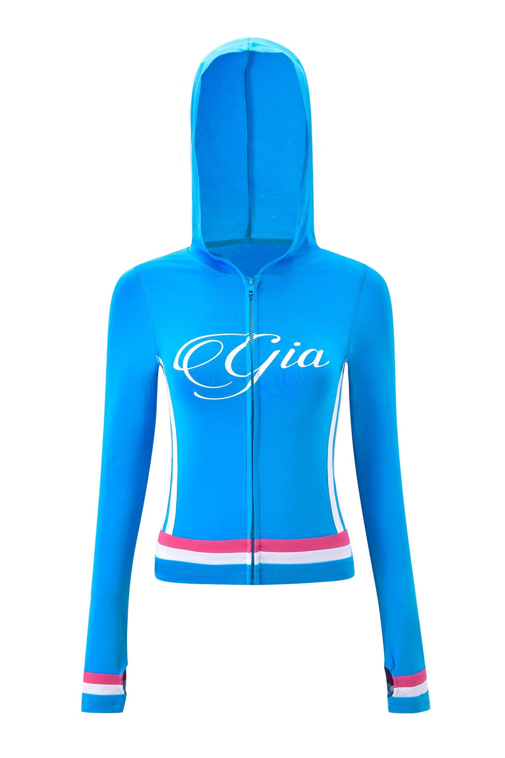 BLARE STRIPED HOODIE - SKY BLUE