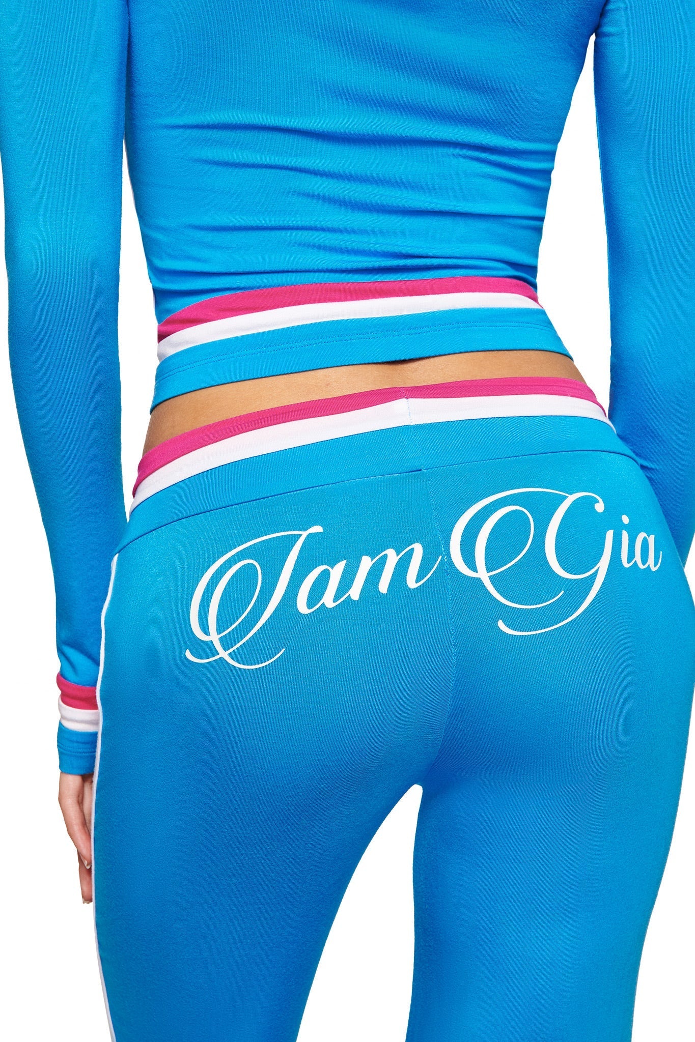 BLARE STRIPED TRACKPANT - SKY BLUE