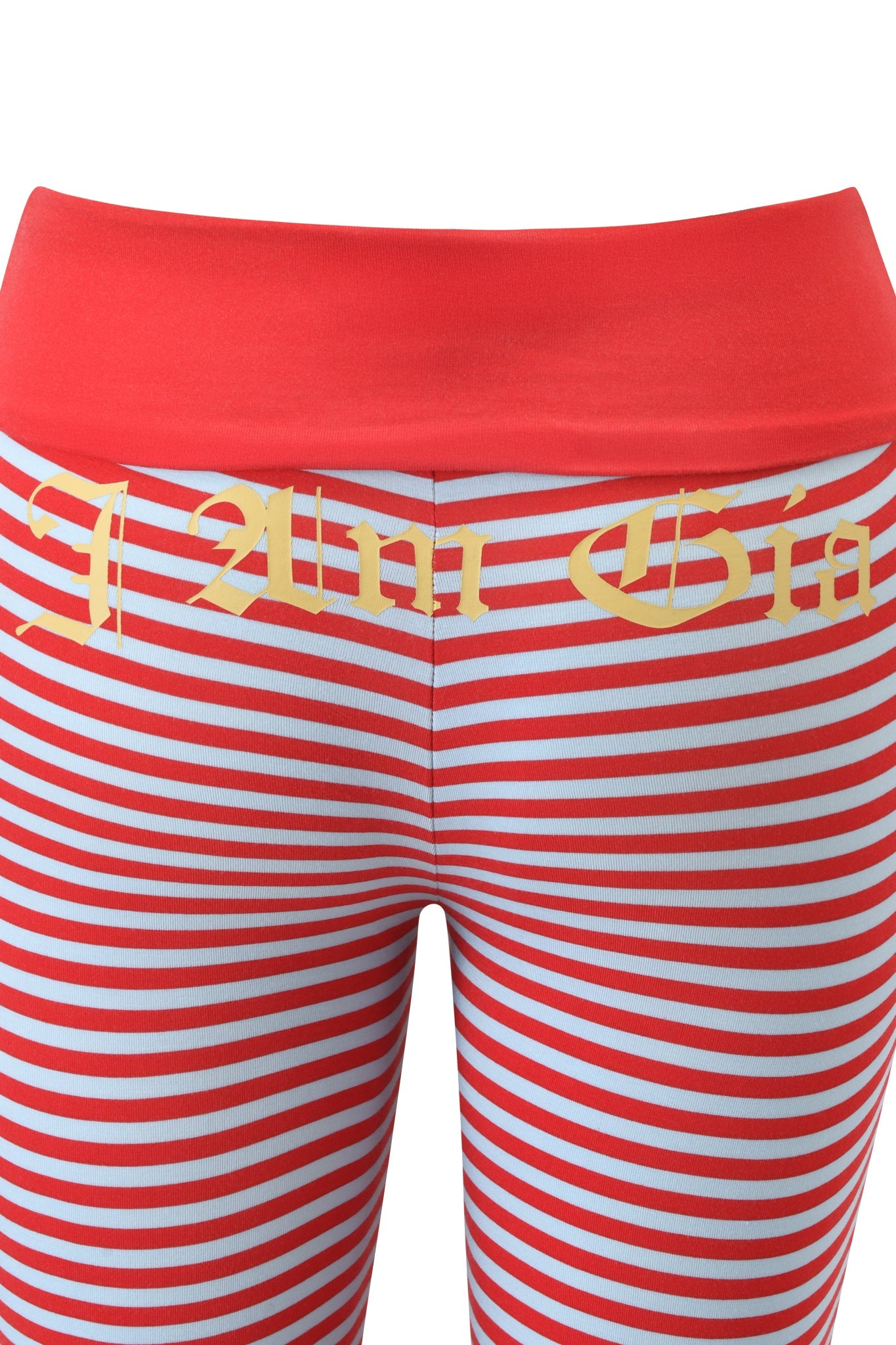 BLARE FOLDOVER TRACKPANT - RED AND BLUE STRIPE