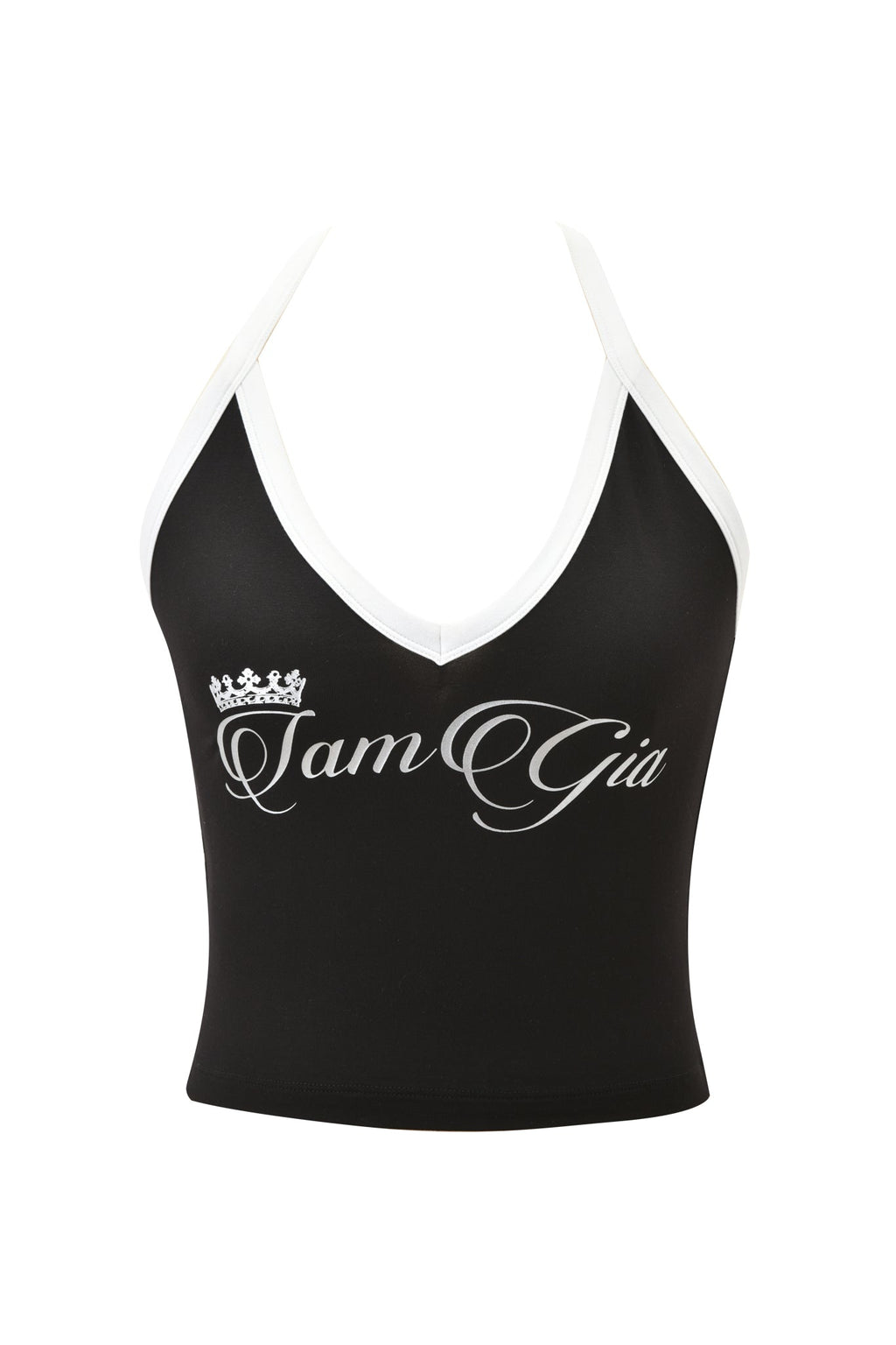 BLARE V-NECK TANK - BLACK AND WHITE