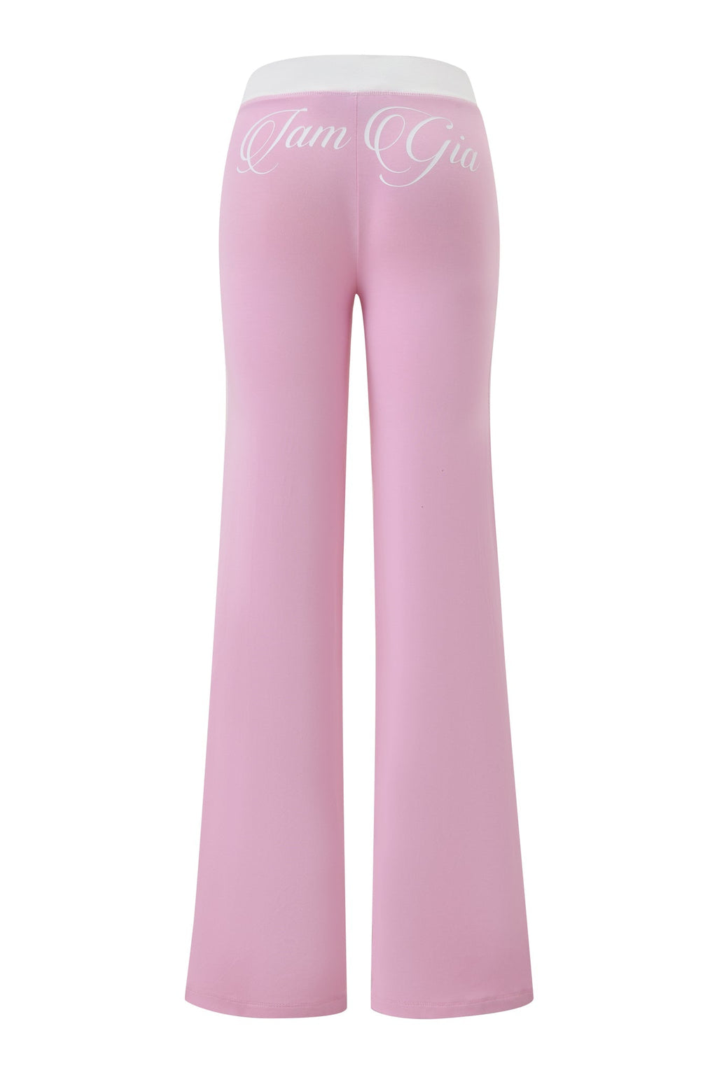 BLARE PIPING TRACKPANT - BABY PINK AND WHITE