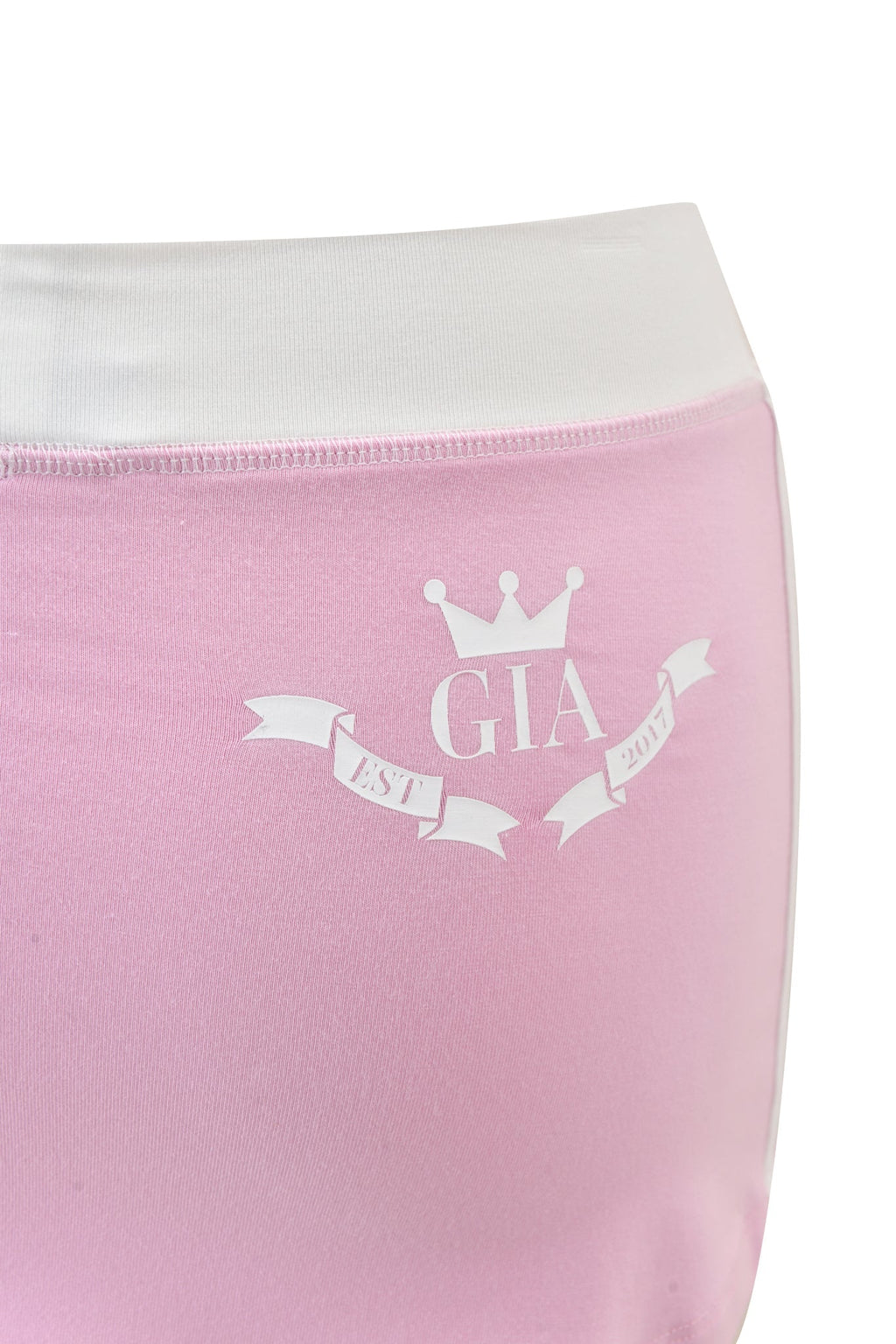 BLARE PIPING TRACKPANT - BABY PINK AND WHITE