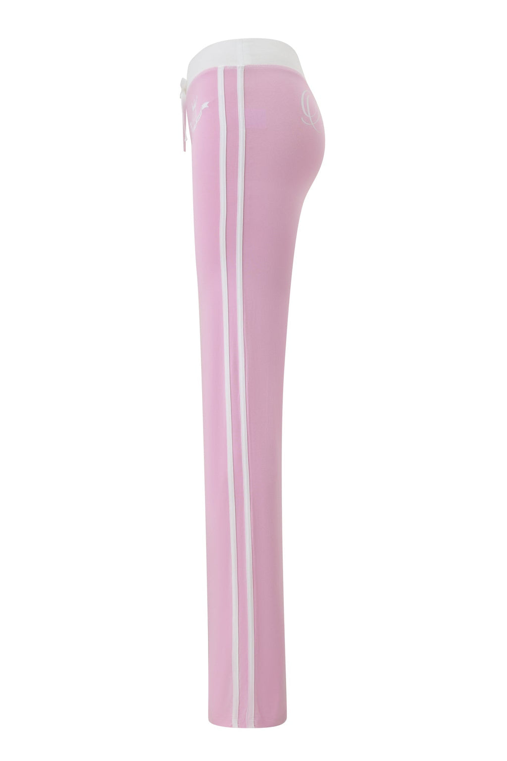 BLARE PIPING TRACKPANT - BABY PINK AND WHITE