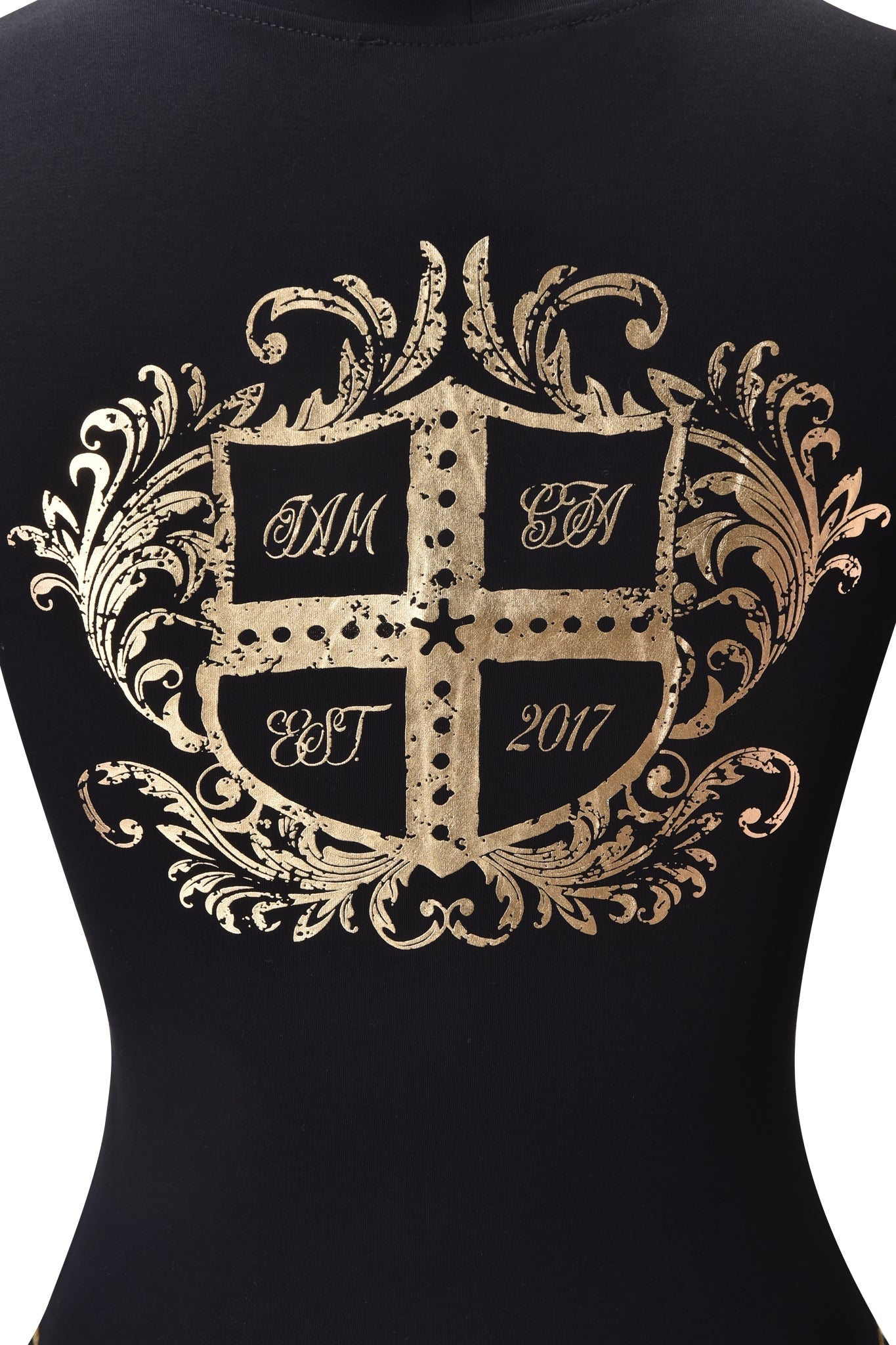 BLARE FORM MULTI POCKET HOODIE - BLACK AND GOLD