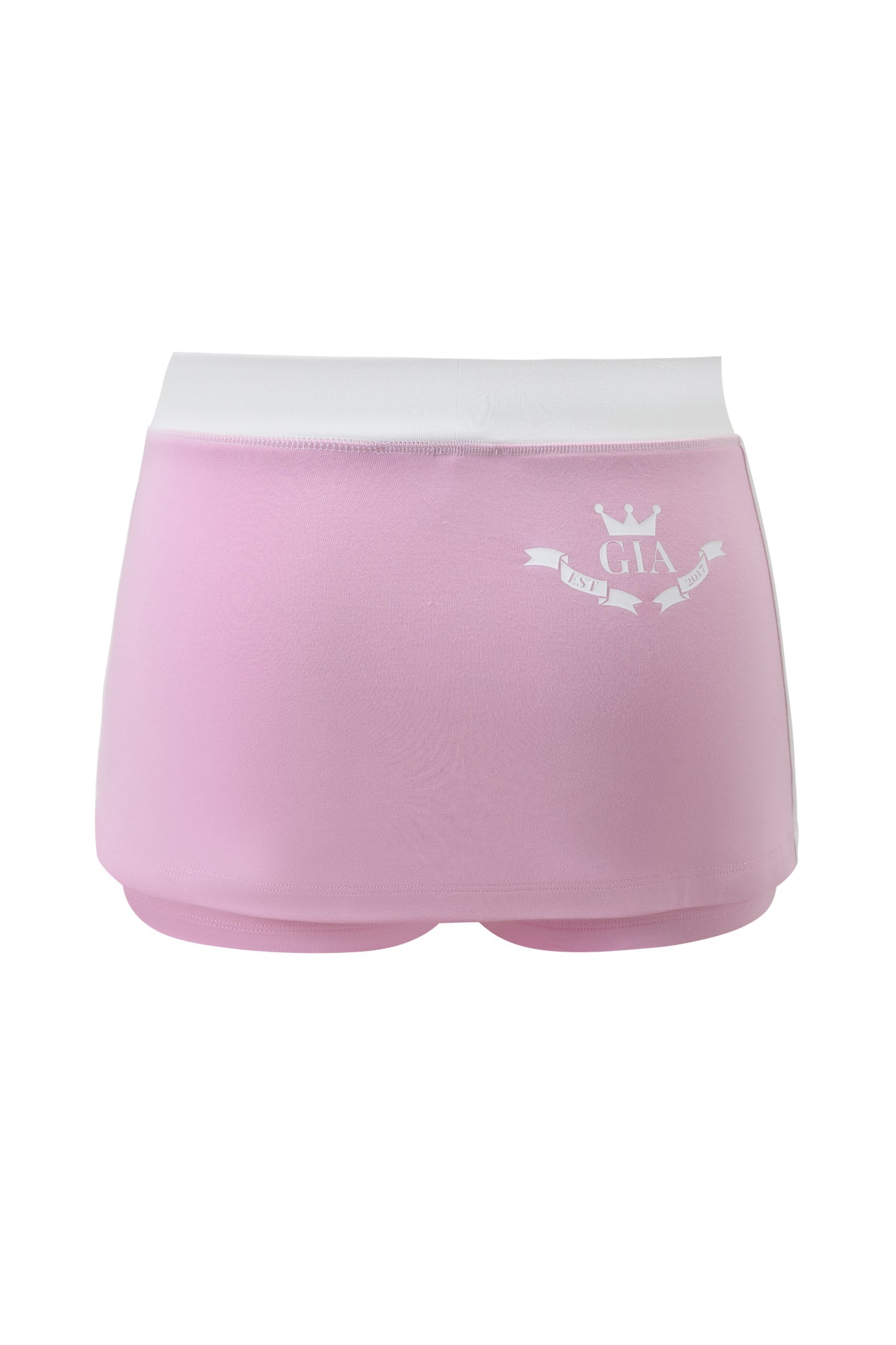 BLARE PIPING MICRO SKORT - BABY PINK AND WHITE