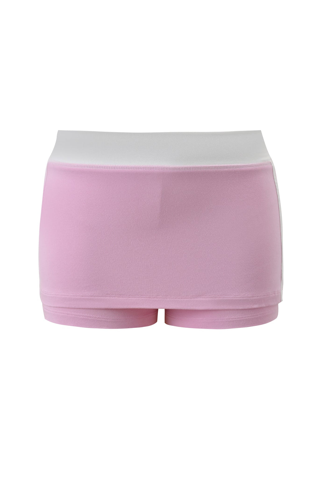BLARE PIPING MICRO SKORT - BABY PINK AND WHITE