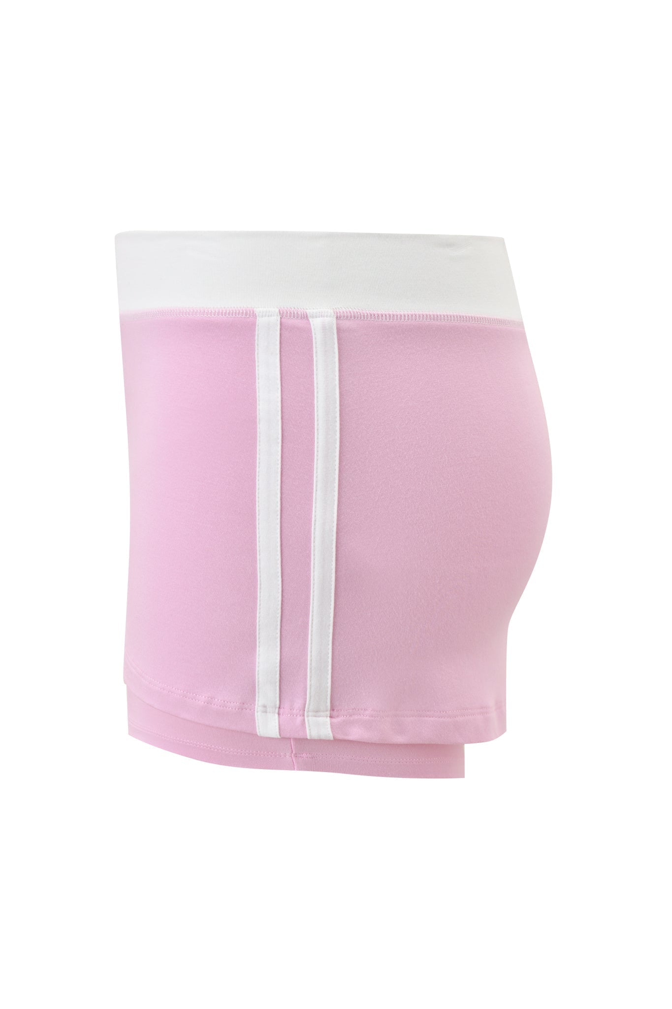BLARE PIPING MICRO SKORT - BABY PINK AND WHITE