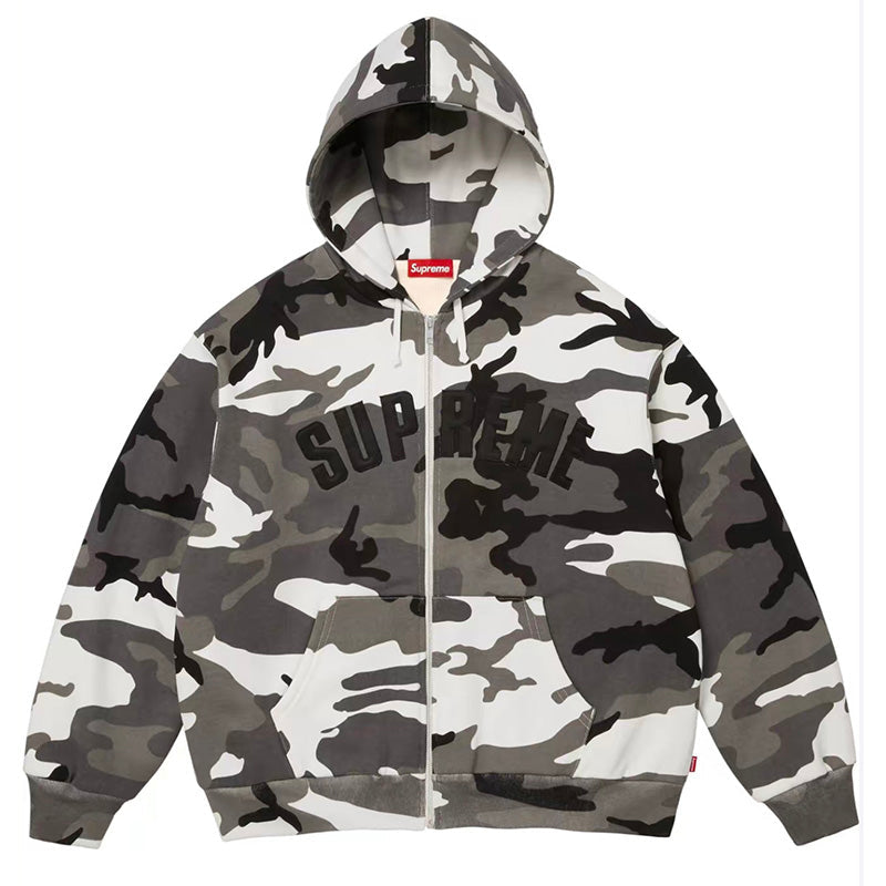 Supreme Arc Thermal Lined Zip Up Hooded Sweatshirt