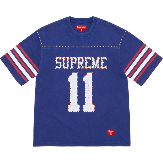 Supreme Studded Football Jersey — Blue / Apricot