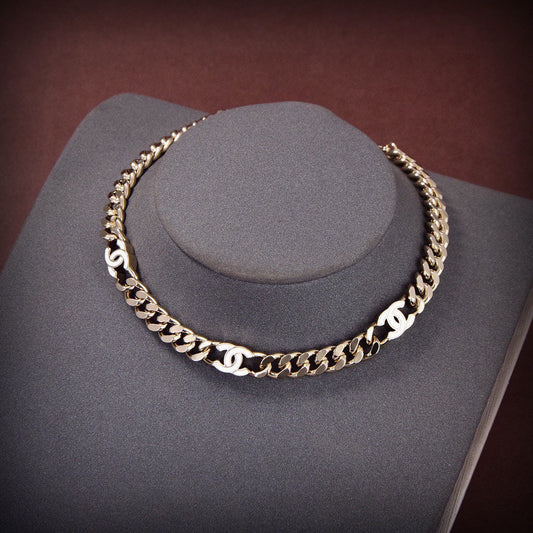18K  Chanel Crystals Choker Necklace
