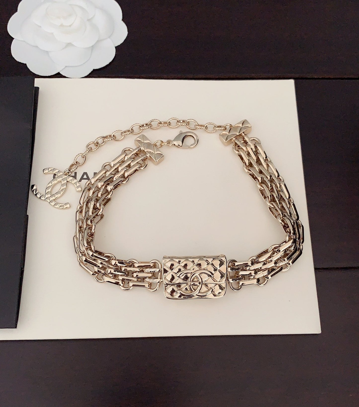 18K  Chanel Gold Chain Necklace