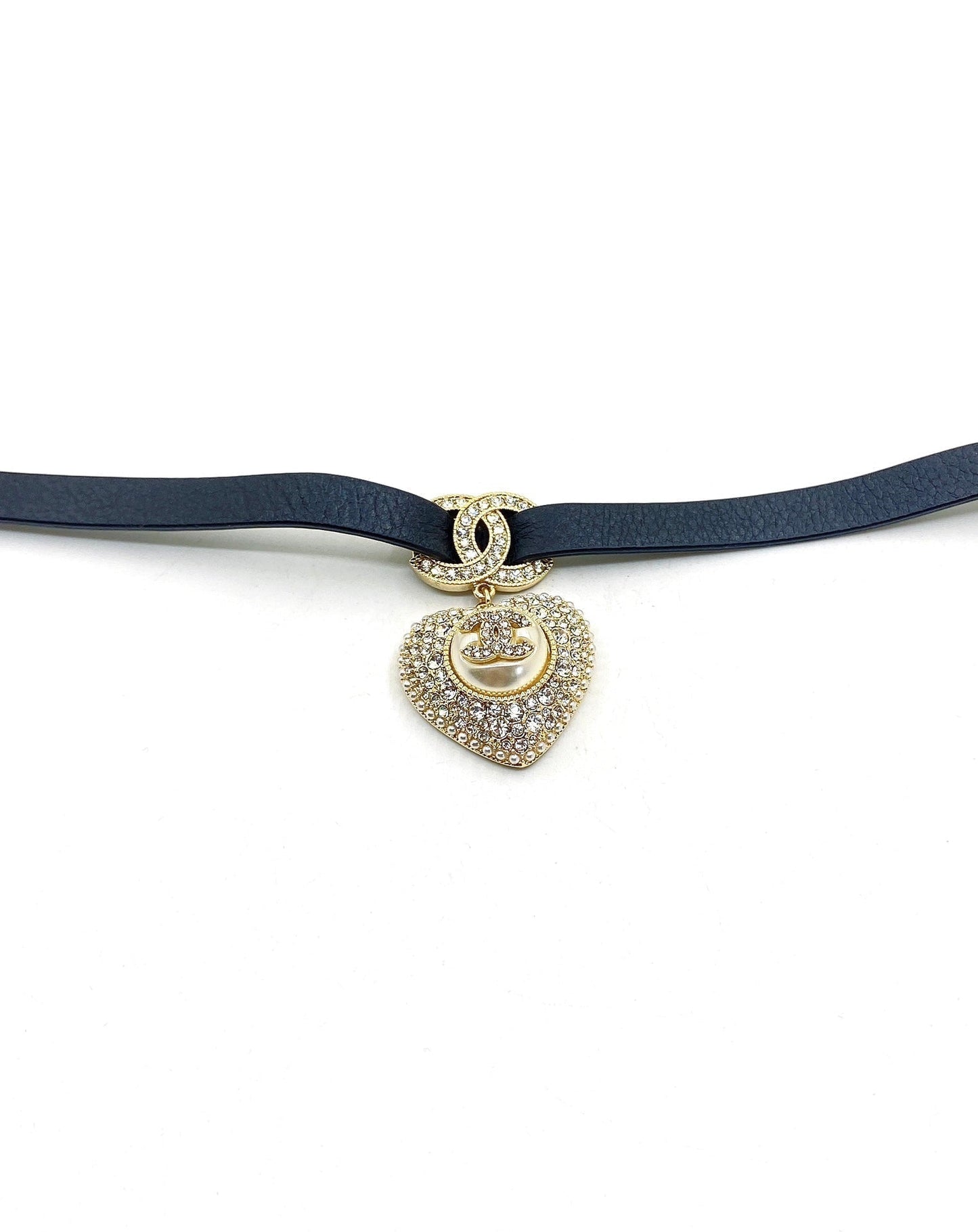 18K  Chanel 2021 Leather Choker Necklace