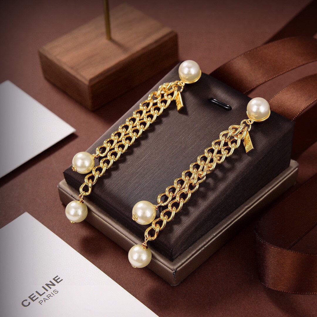 18K Celine Long Earrings