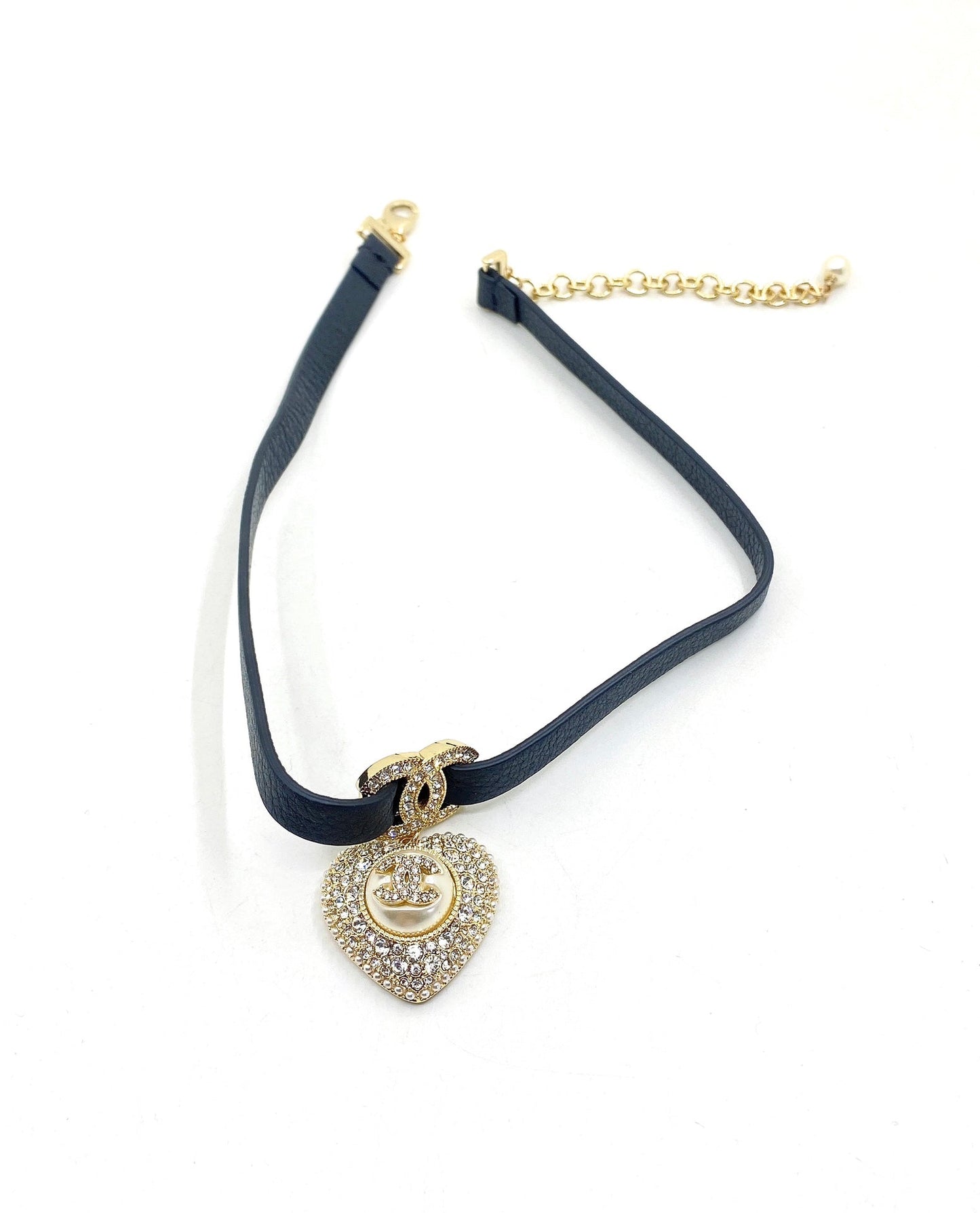 18K  Chanel 2021 Leather Choker Necklace