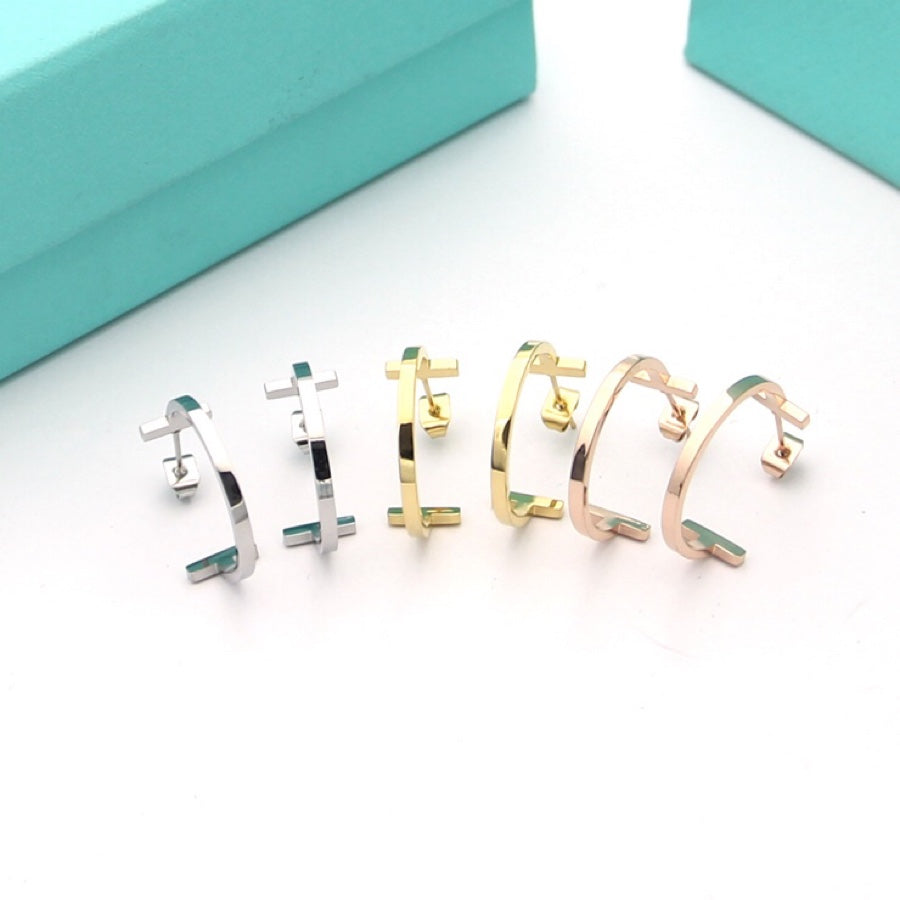18K Tiffany Hoop Earrings