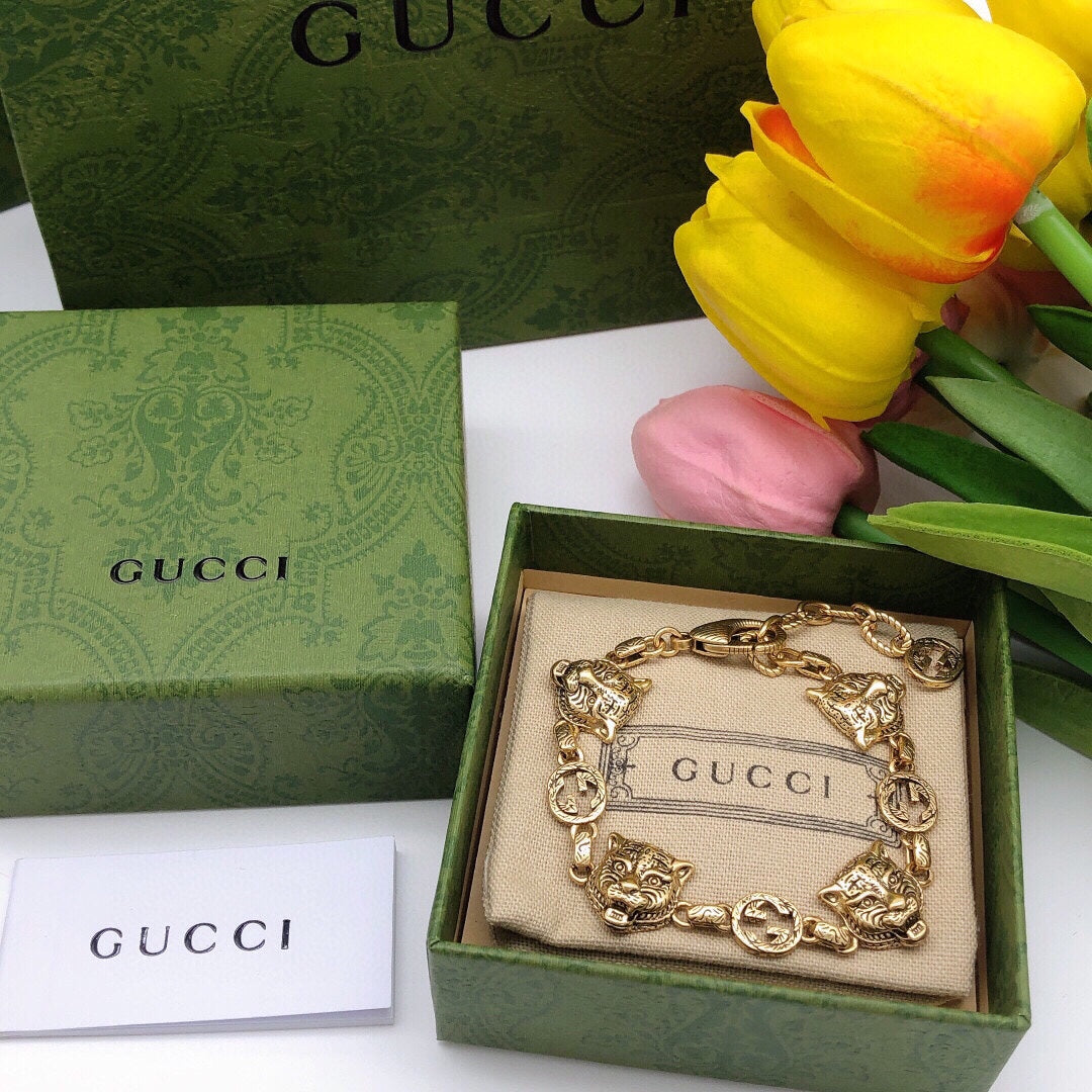 18K Double Gucci Tiger Bracelet